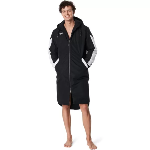 imageSpeedo Unisex Adult Parka Jacket Fleece Lined Team ColorsEdge Speedo Black