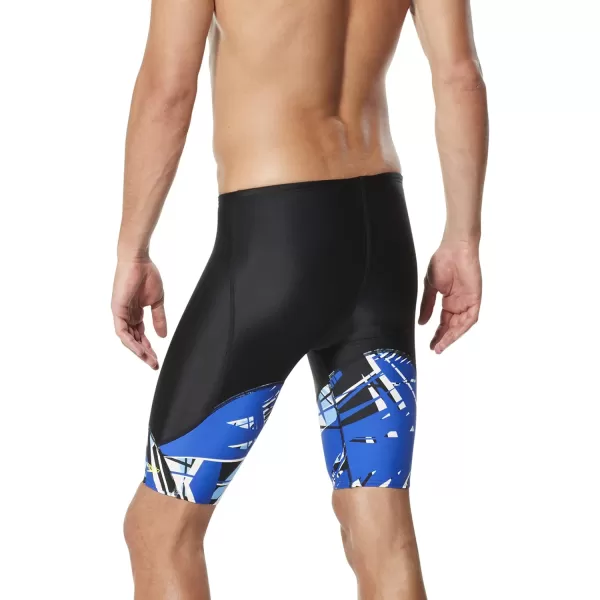 imageSpeedo Mens Swimsuit Jammer Prolt Shattered PalmDiscontinuedSpeedo Blue