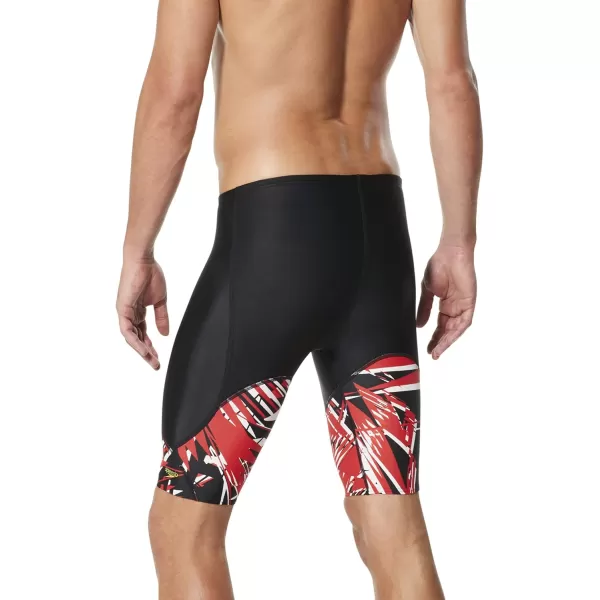 imageSpeedo Mens Swimsuit Jammer Prolt Shattered PalmDiscontinuedSpeedo Red