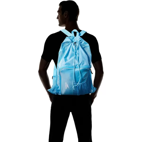 imageSpeedo UnisexAdult Drawstring Deluxe Ventilator Mesh Equipment BagBlue Grotto