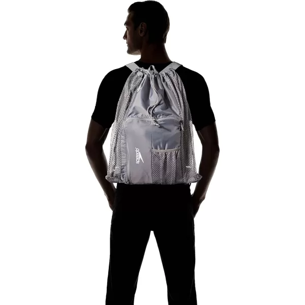 imageSpeedo UnisexAdult Drawstring Deluxe Ventilator Mesh Equipment BagFrost Grey