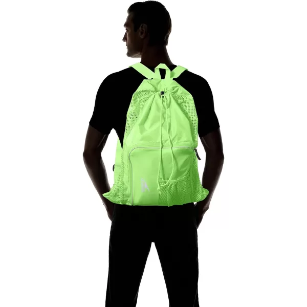 imageSpeedo UnisexAdult Drawstring Deluxe Ventilator Mesh Equipment BagJasmine Green