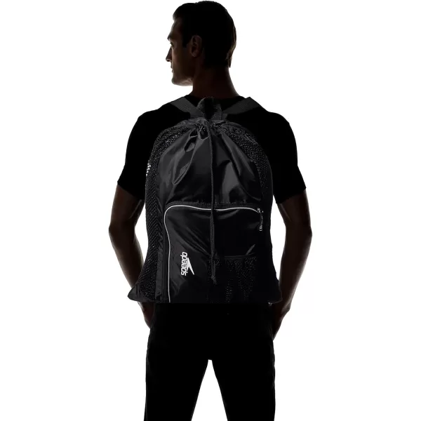 imageSpeedo UnisexAdult Drawstring Deluxe Ventilator Mesh Equipment BagSpeedo Black