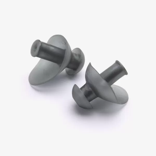 imageSpeedo Unisex Swim Training Silicone Ear Plugs  White 2 Pair Pack of 1Adult Ergo Grey