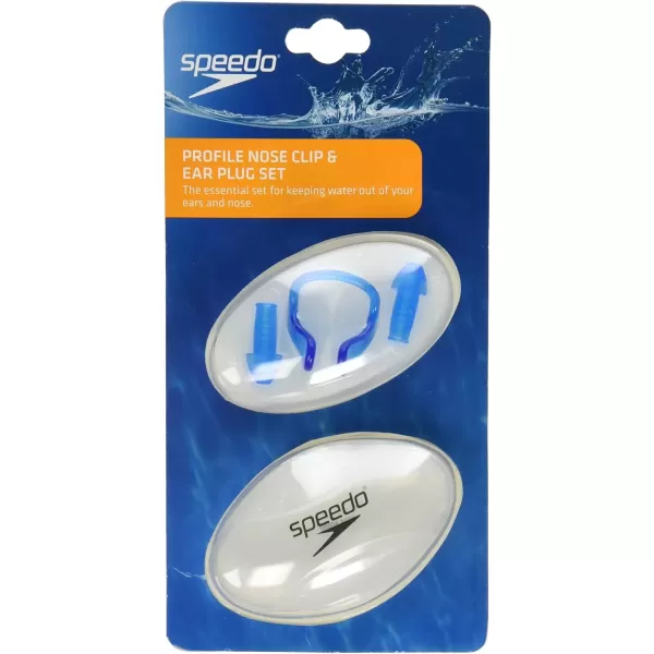 imageSpeedo Unisex Swim Training Silicone Ear Plugs  White 2 Pair Pack of 1Blue