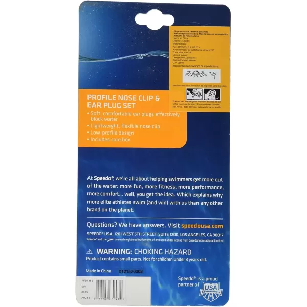 imageSpeedo Unisex Swim Training Silicone Ear Plugs  White 2 Pair Pack of 1Blue