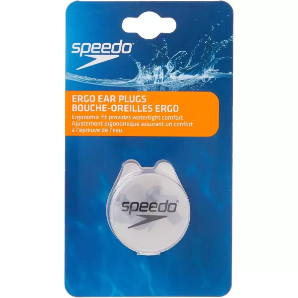 imageSpeedo Unisex Swim Training Silicone Ear Plugs  White 2 Pair Pack of 1Silver