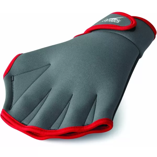 imageSpeedo UnisexAdult Swim Training Gloves Aquatic FitnessCharcoalRed