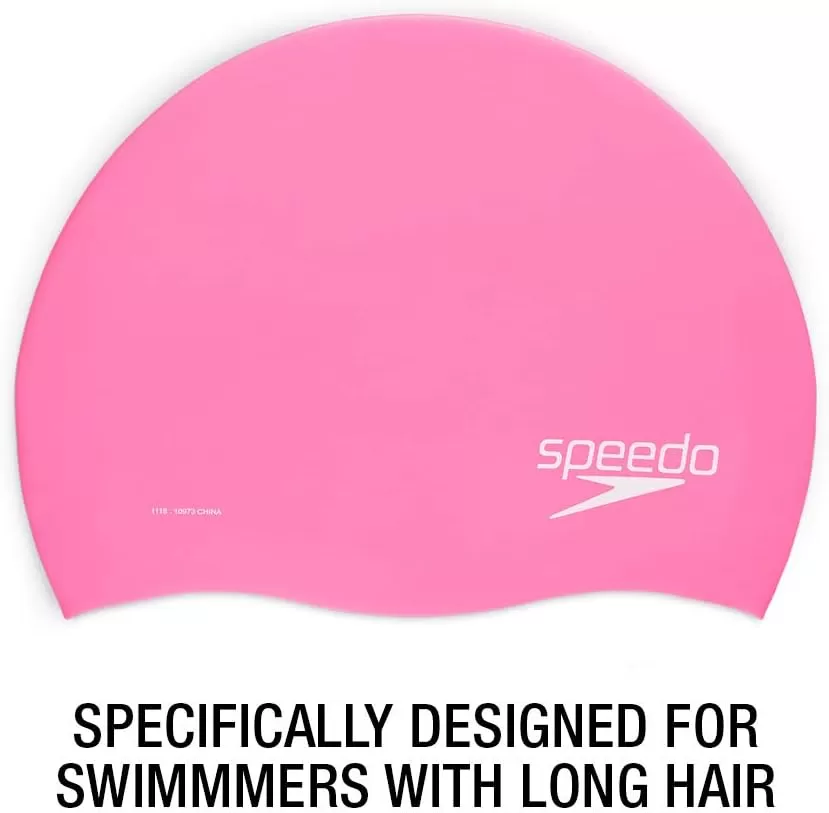 imageSpeedo Silicone Long Hair Swim CapPink