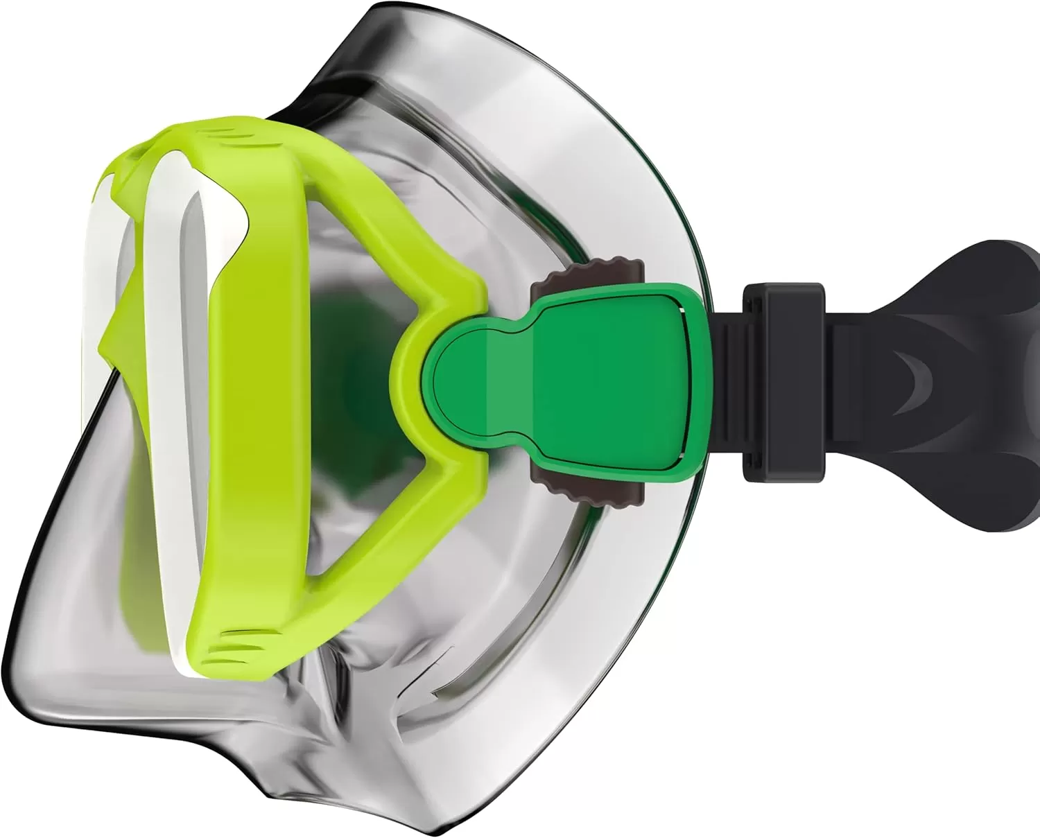 imageSpeedo UnisexAdult Swim Snorkel Dive Mask AntiFog with Nose Cover Adventure SeriesM Lime GreenClear
