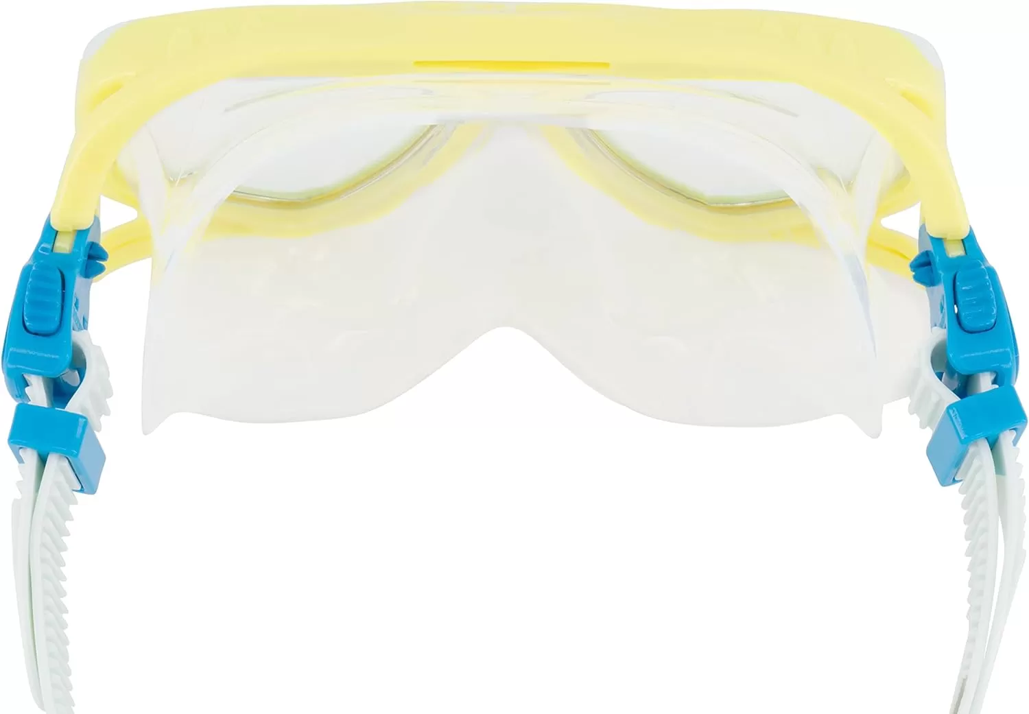 imageSpeedo UnisexAdult Swim Snorkel Dive Mask AntiFog with Nose Cover Adventure SeriesMS Blazing YellowClear