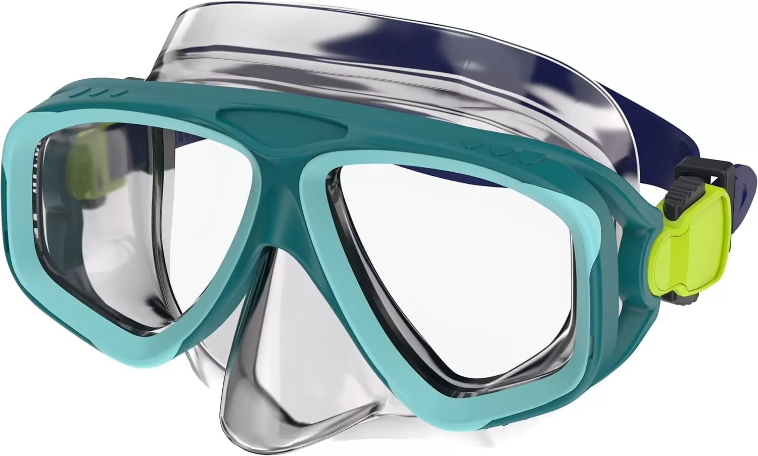 imageSpeedo UnisexAdult Swim Snorkel Dive Mask AntiFog with Nose Cover Adventure SeriesMS Deep LakeClear