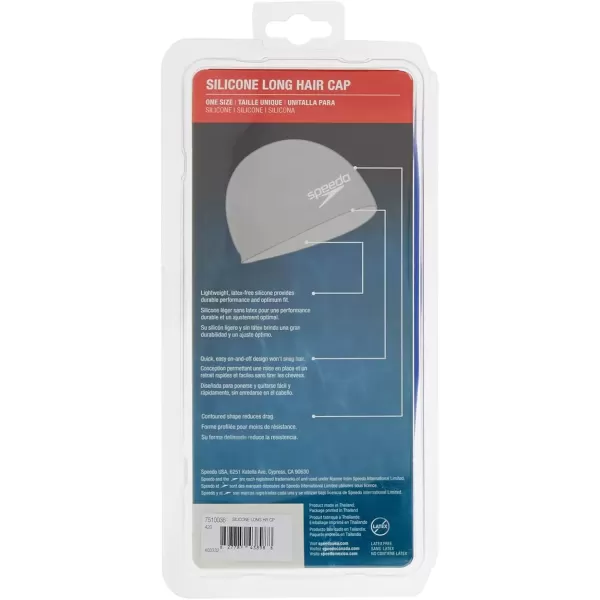 imageSpeedo Silicone Long Hair Swim CapBlue