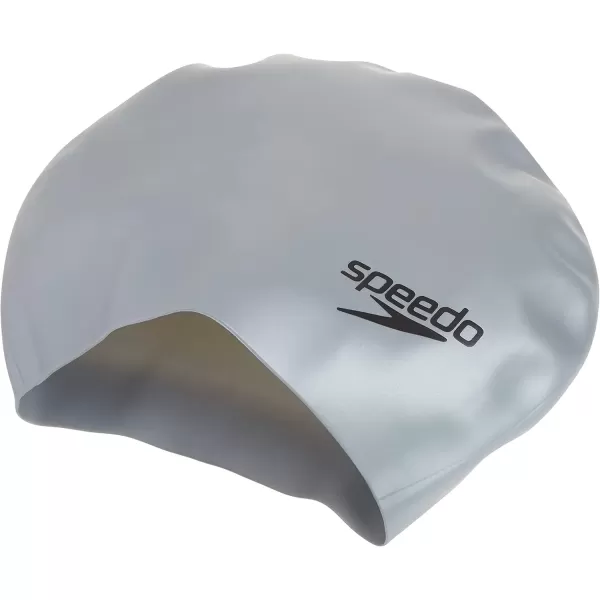 imageSpeedo Silicone Long Hair Swim CapSilver