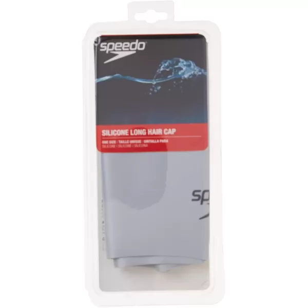 imageSpeedo Silicone Long Hair Swim CapSilver