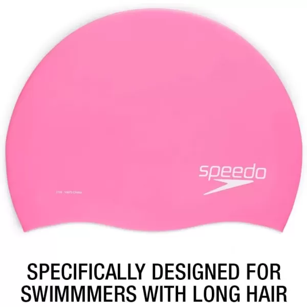imageSpeedo Silicone Long Hair Swim CapWhite
