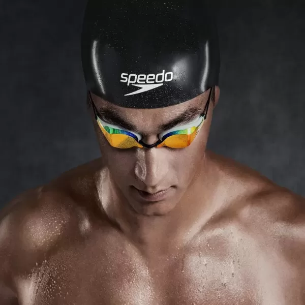 imageSpeedo UnisexAdult Swim Cap Silicone Aqua VSpeedo Black
