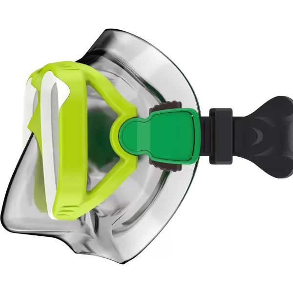 imageSpeedo UnisexAdult Swim Snorkel Dive Mask AntiFog with Nose Cover Adventure SeriesM Lime GreenClear