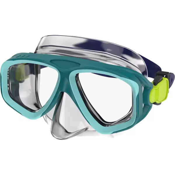imageSpeedo UnisexAdult Swim Snorkel Dive Mask AntiFog with Nose Cover Adventure SeriesMS Deep LakeClear