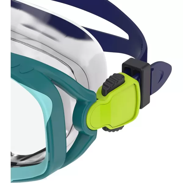 imageSpeedo UnisexAdult Swim Snorkel Dive Mask AntiFog with Nose Cover Adventure SeriesMS Deep LakeClear