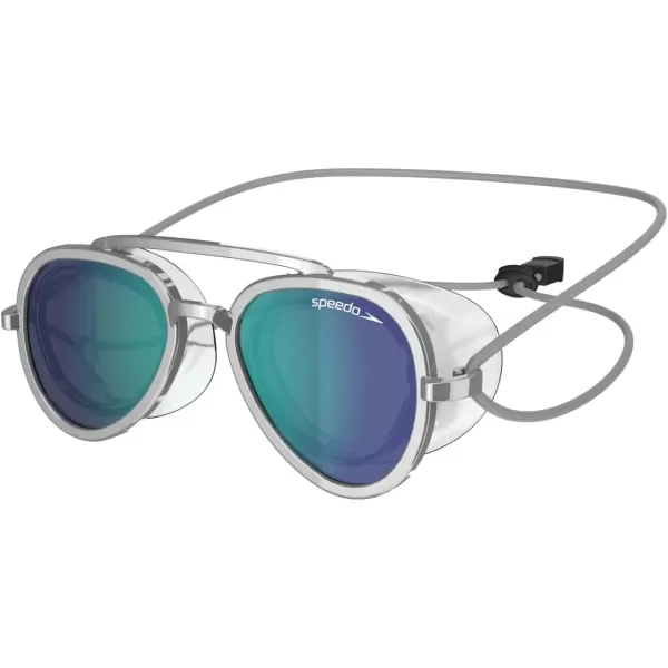 imageSpeedo UnisexAdult Swim Goggles Sunny GSilverSmokeEmerald Mirror