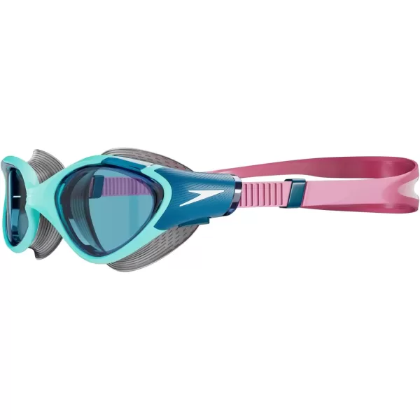 imageSpeedo Womens Swim Goggle Biofuse 20Marine BluePeacockFunny PinkHot MauveAqua Blue