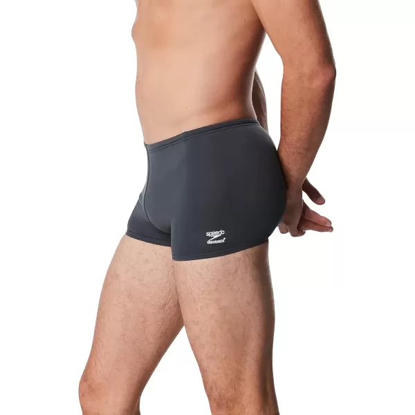 imageSpeedo Mens Swimsuit Square Leg Endurance SolidCharcoal