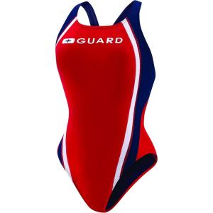 imageSpeedo Womens Lifeguard Flyback One Piece Swimsuit with 4Way StretchQuark Us Red