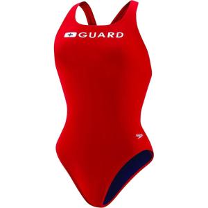imageSpeedo Womens Lifeguard Flyback One Piece Swimsuit with 4Way StretchSuper Pro Us Red