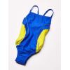 imageSpeedo Big Girls Revolve Splice Energy Back SwimsuitSapphireGold
