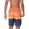 imageSpeedo Mens Standard Swim Trunk Knee Length Boardshort Bondi Striped Barrier Vibrant Orange XLarge