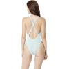 imageSpeedo Womens Sarina Onepiece Swimsuit White MediumBlue Tint