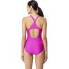 imageSpeedo Womens VNeck One Piece Swimsuit with Underwire Black 10Very Fuchsia