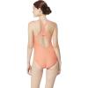 imageSpeedo Womens VNeck One Piece Swimsuit with Underwire Black 10Vibrant Coral