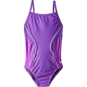 imageSpeedo Big Girls Revolve Splice Energy Back SwimsuitSpeedo Purple