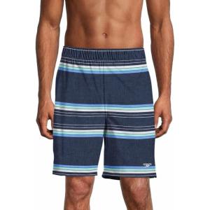 imageSpeedo Mens Swim Trunk Knee Length Tech VolleyPeacoat Stripe