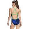 imageSpeedo Womens Standard Swimsuit One Piece Endurance Cross Back Printed Adult Team Colors Emerging BlueGreen 28