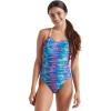 imageSpeedo Womens Missy Franklin Signature Collection Endurance Lite Double Cross Back One Piece SwimsuitBlueYellow