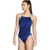 imageSpeedo Womens Standard Swimsuit One Piece Endurance Cross Back Printed Adult Team Colors Emerging BlueGreen 28