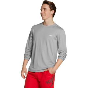 imageSpeedo Mens UV Swim Shirt Basic Easy Long Sleeve Regular FitBasic Monument