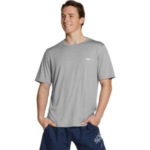 imageSpeedo Mens UV Swim Shirt Basic Easy Short Sleeve Regular FitBasic Monument