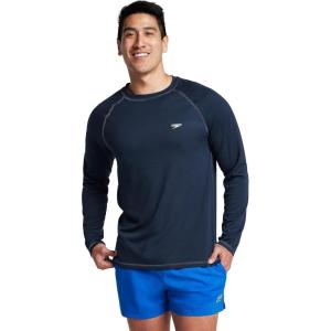 imageSpeedo Mens UV Swim Shirt Long Sleeve Loose Fit Easy TeeLoose New Navy