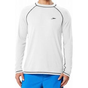 imageSpeedo Mens UV Swim Shirt Long Sleeve Loose Fit Easy TeeLoose White