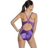 imageSpeedo Womens Swimsuit One Piece PowerFlex Flyback Printed Adult Team ColorsLane Game Purple