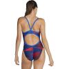 imageSpeedo Womens Swimsuit One Piece PowerFlex Flyback Printed Adult Team ColorsLane Game RedWhiteBlue