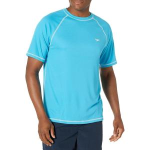 imageSpeedo Mens UV Swim Shirt Short Sleeve Loose Fit Easy TeeLoose Cyan