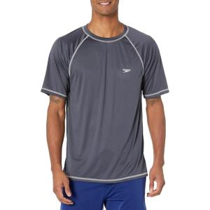 imageSpeedo Mens UV Swim Shirt Short Sleeve Loose Fit Easy TeeLoose Granite