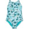 imageSpeedo Girls Swimsuit One Piece High Neck Strappy BackFlamingo Fever