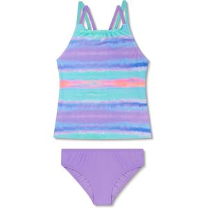 imageSpeedo Girls Swimsuit Two Piece Tankini Thin StrapBiarritz Stripe