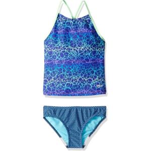 imageSpeedo Girls Swimsuit Two Piece Tankini Thin StrapBlue Harmony